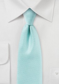 Textured Tie in Pool Blue