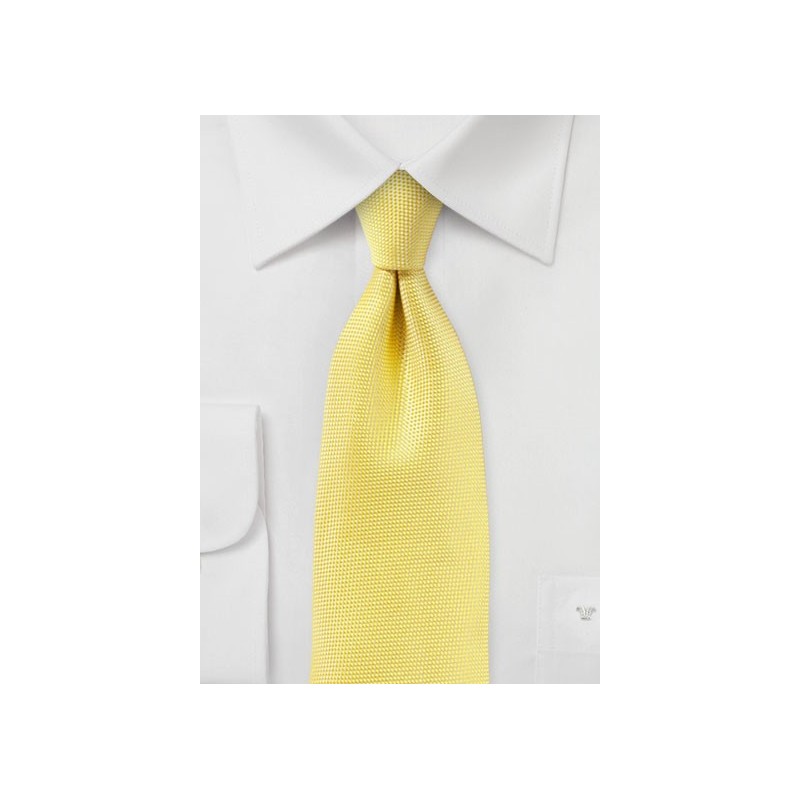 Sun Yellow Matte Woven Tie
