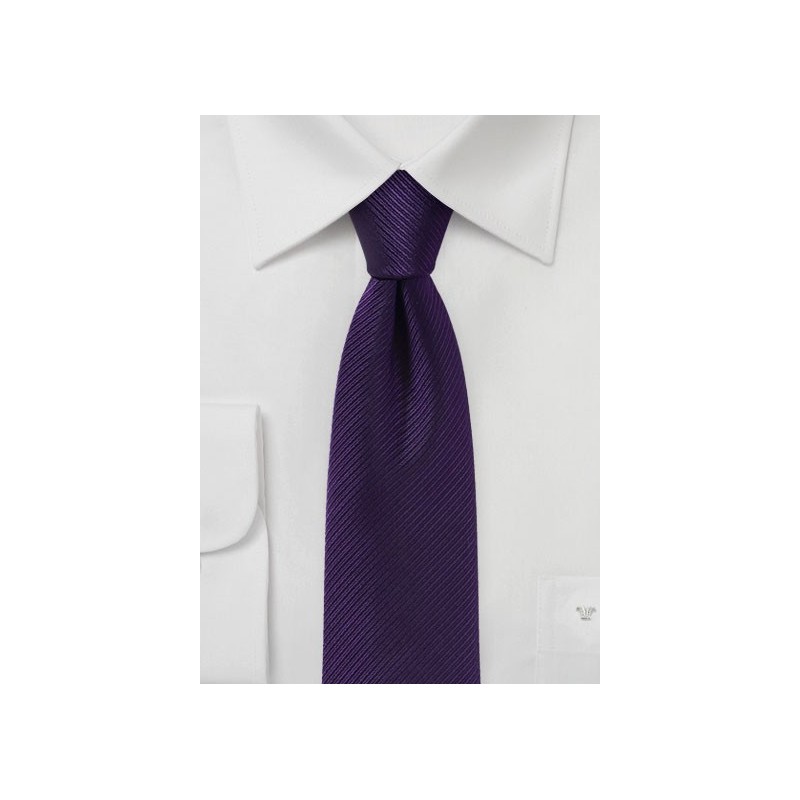 Slim Cut Grape Color Tie