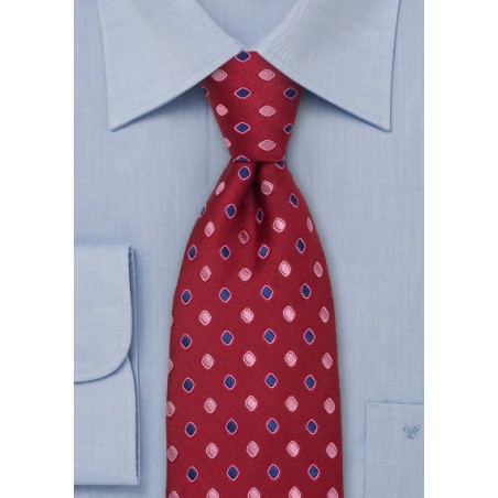 Cherry Red Designer Tie by Tino Cosma