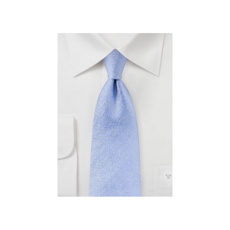 Matte Woven Silk Tie in Sky Blue