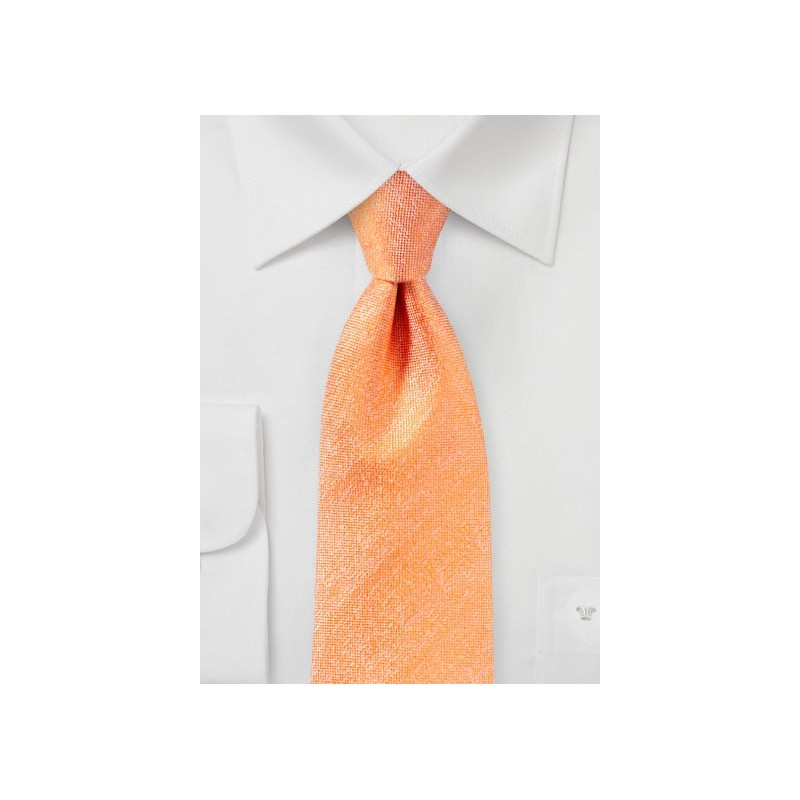 Matte Silk Tie in Tangerine