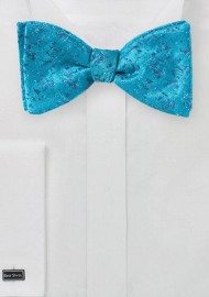 Abstract Art Bow Tie in River Blue