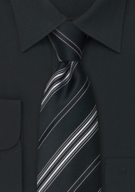 Black and White Designer Tie in Extra Long
