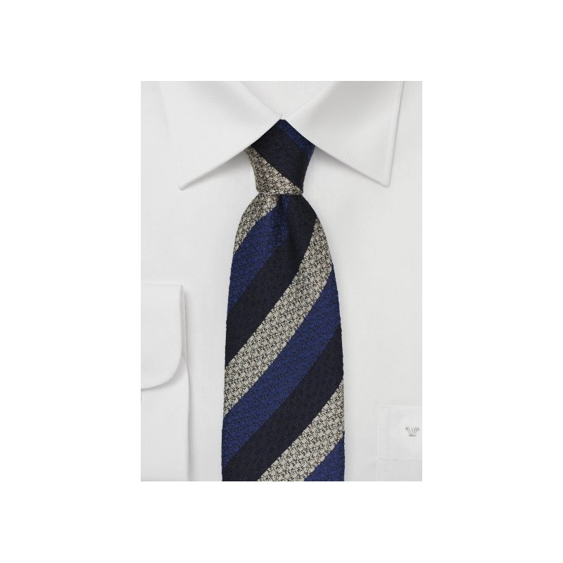 Retro Striped Tie in Blue