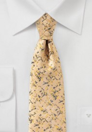 Golden Yellow and Gray Designer Tie