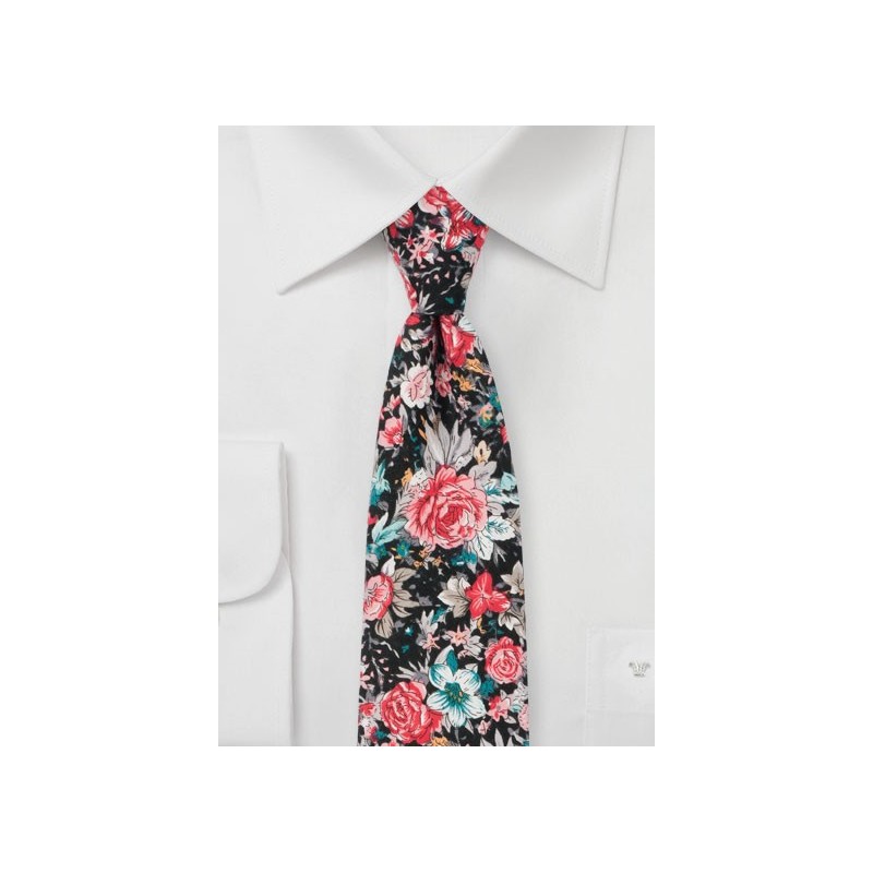 Loud Floral Print Tie on Cotton
