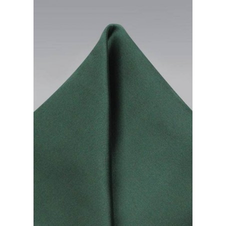 Solid Pine Green Pocket Square