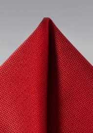 Cherry red textured pocket square