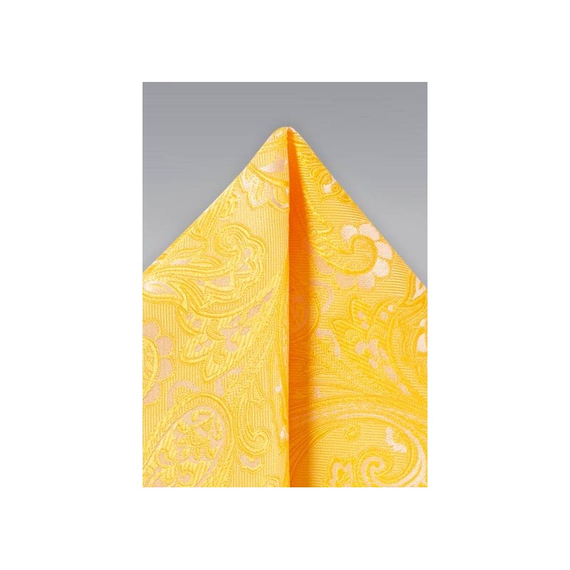 Canary Yellow Mens Suit Hanky