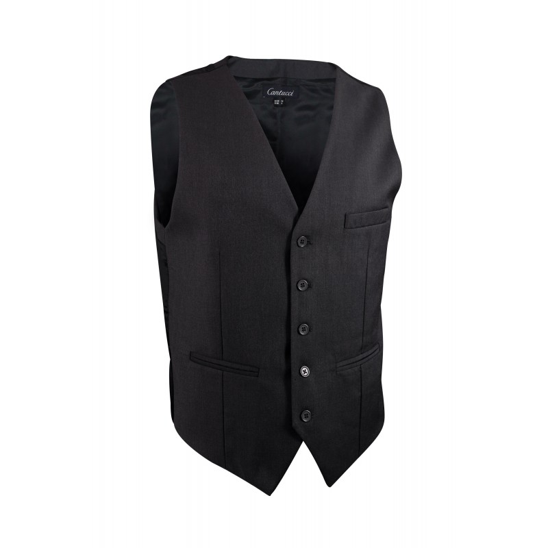 Elegant Suit Vest in Charcoal - Ties-Necktie.com