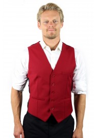 styled suit vest in red