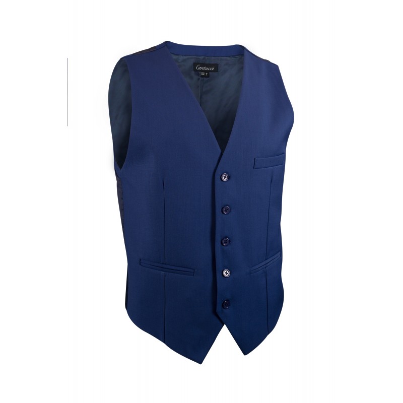 indigo blue suit vest