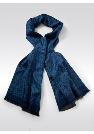 Finest Silk Scarf in Indigo Blue