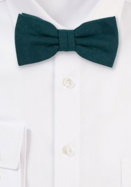Matte Woven Bow Tie in Forest Green