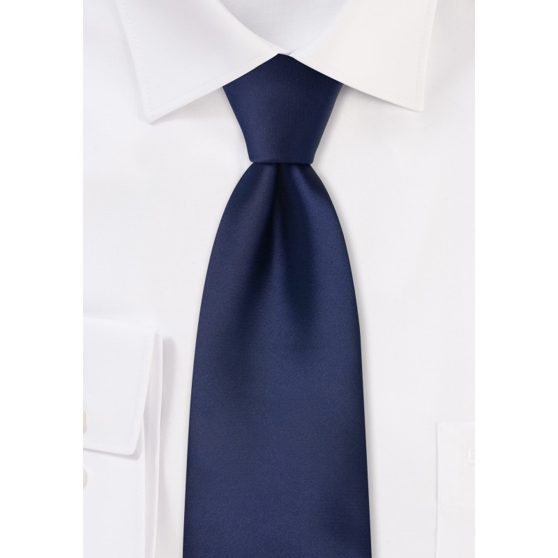 Dark blue men's necktie