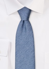 Wool Textured Steel Blue Mens Tie