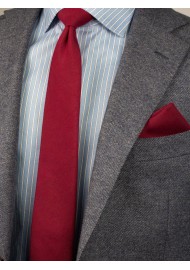 Slim Cut Sedona Red Mens Tie Styled