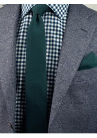 Woolen Tie in Forest Green Styled