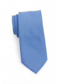 Ash Blue Linen Textured Necktie With Modern Cut Rolled