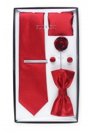 menswear gift set in deep cherry red