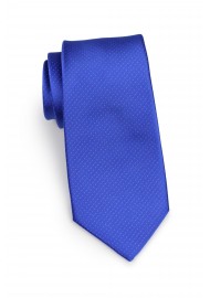 royal blue necktie with pin dots