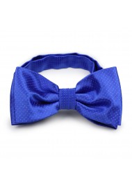 woven bow tie in royal blue with pin dots