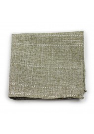 moss color pocket square in cotton