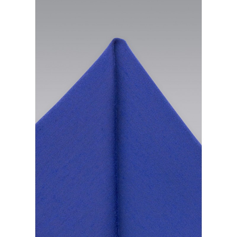 Marine Blue Woolen Textured Pocket Square