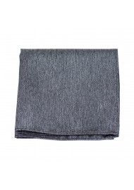 Charcoal Woven Wool Pocket Square