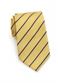 Golden Yellow and Navy XL Length Tie