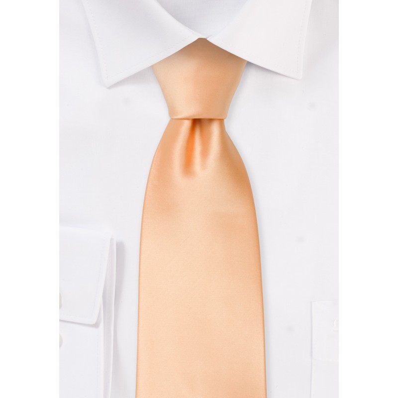 Solid Apricot-Orange Tie in XL