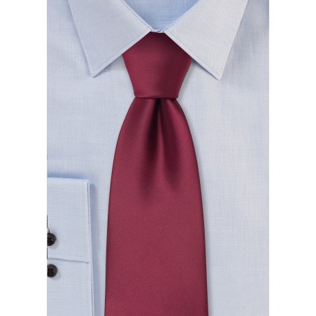 Solid color ties - Solid burgundy red tie