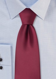 Extra Long Ties - Burgundy red XL necktie