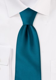 Dark Turquoise Blue Tie in XL