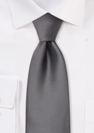 Solid gray necktie