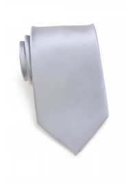 Extra long ties - Solid silver XL necktie