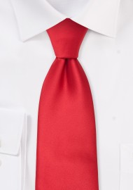 Solid Bright Red Necktie for Kids
