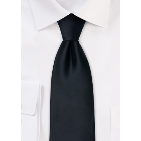 Formal black ties - Solid black necktie