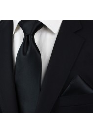 Solid Black Necktie in Kids Size Styled