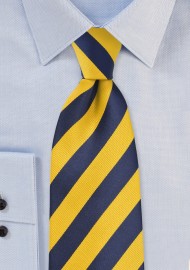 Regimental Yellow and Blue Tie for Kids