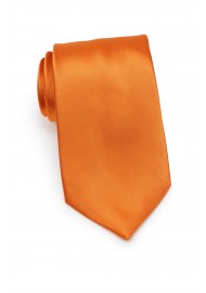 Solid Mens Tie in Persimmon Orange