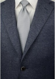 Silver Tie with Micro Diamond Checks Styled