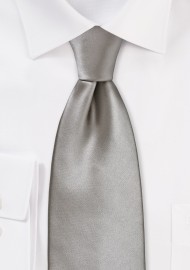 Solid Mercury Silver Necktie