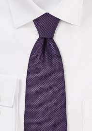 Grape Colored Tie with Grenadine Texture