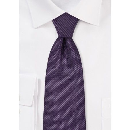 Grape Colored Tie with Grenadine Texture