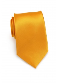 Kids Neck Tie in Golden Saffron