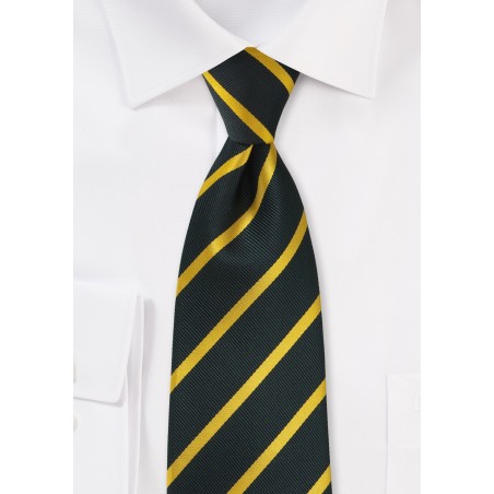 Onyx and Golden-Yellow Tie in Long Length