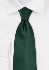 Solid Dark Green Kids Size Tie