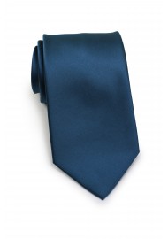 Dark Teal Blue Tie in Kids Length